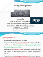ENGG MGNT LectureS DR Manish Vishwakarma