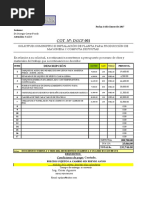 Opdpca Cot-Dgcf T 001 Planta para Producción de Mayonesa y Compota de Frutas