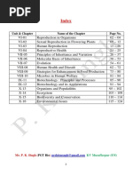 Class 12 Biology Ncert Index | PDF