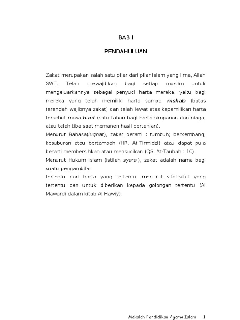 Makalah Zakat Maal