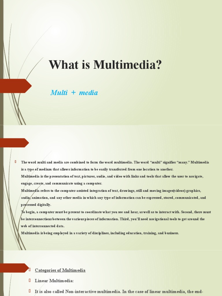 What Is Multimedia | PDF | Multimedia | Graphics
