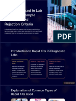 Rapid Kits Used in Lab Diagnosis Sample Collection and Rejection Criteria - Compressed