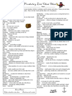 Pirate Vocabulary List Cheat Sheet: Name: - Date