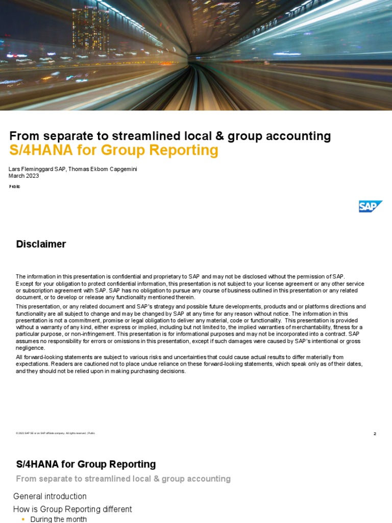 Streamlined Group Accounting with S/4HANA | PDF | Finance & Money ...