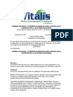 Normas Técnicas y Conservacionistas para Controlar El Ejercicio de La Actividad Pesquera