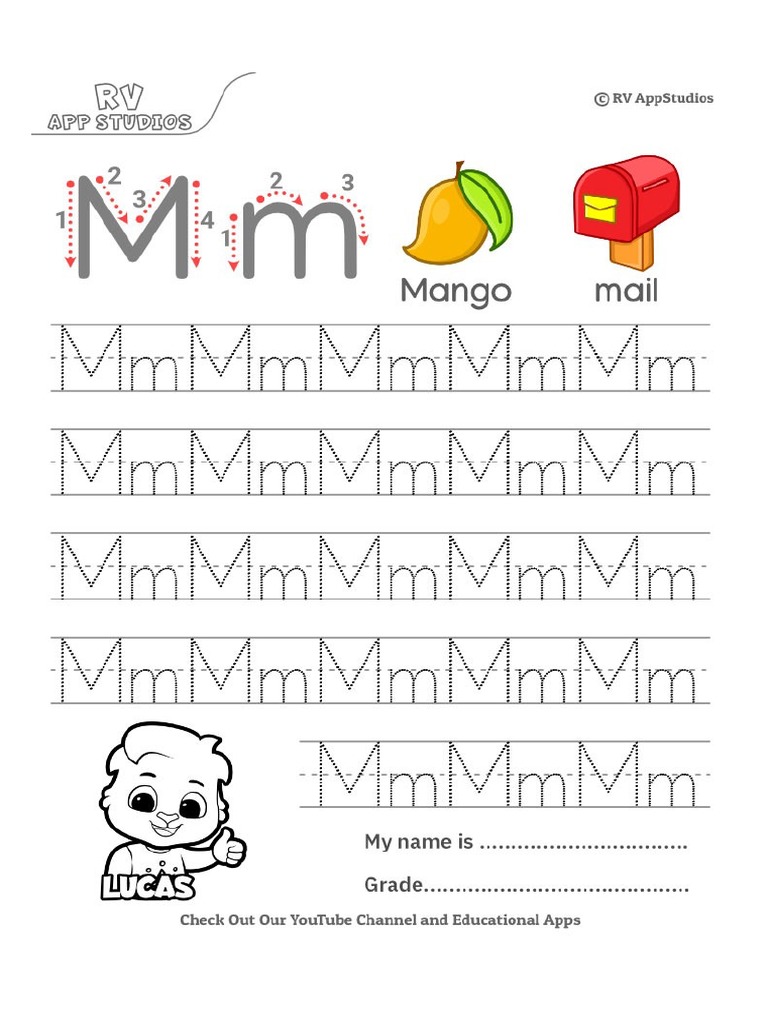 256 free printable worksheets for kids alphabet letter mm tracing pdf
