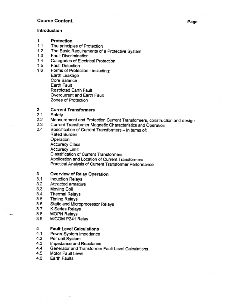Power System Protection Course PDF