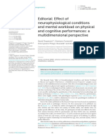 Editorial Effect of Neurophysiological Conditions