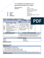 SESIÓN DE LA EXPERIENCIA DE APRENDIZAJE N 85