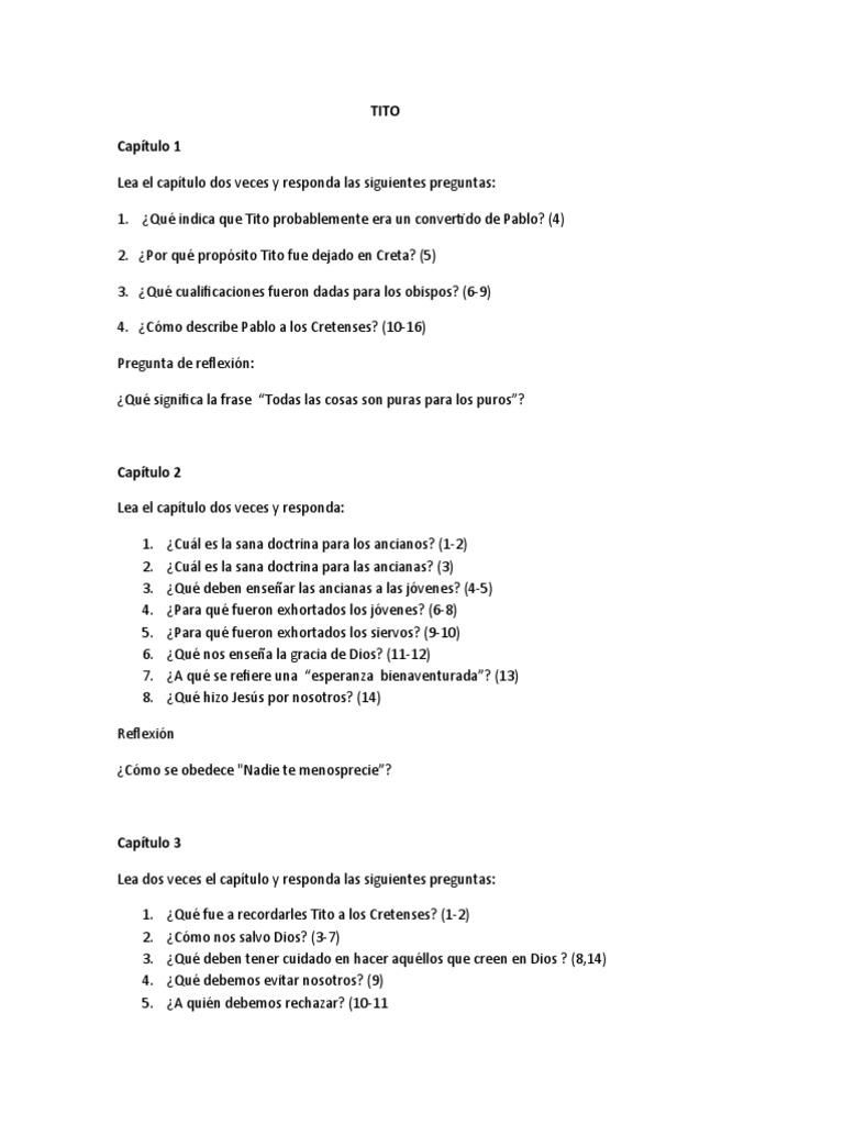 Guía de Estudio de Tito | PDF