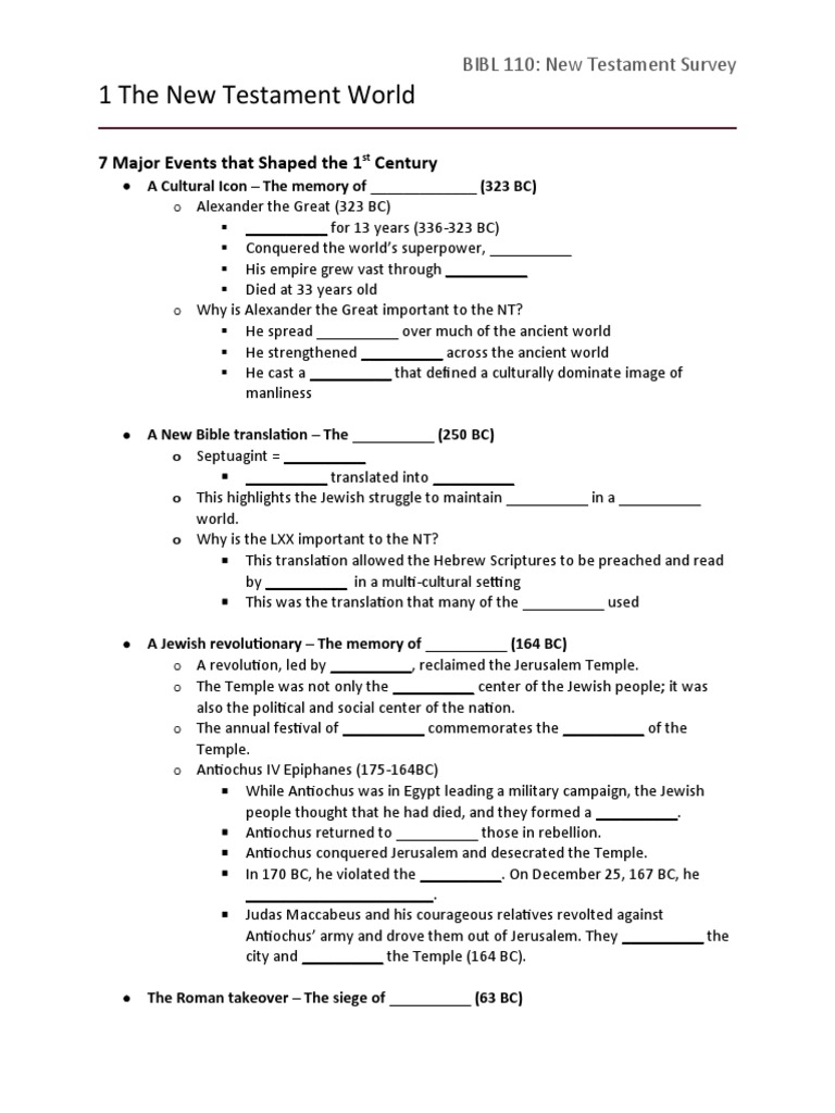 1 New Testament World | PDF