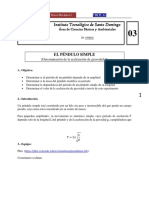 CBF210L Pract 03 (El Péndulo, Determinación de G)