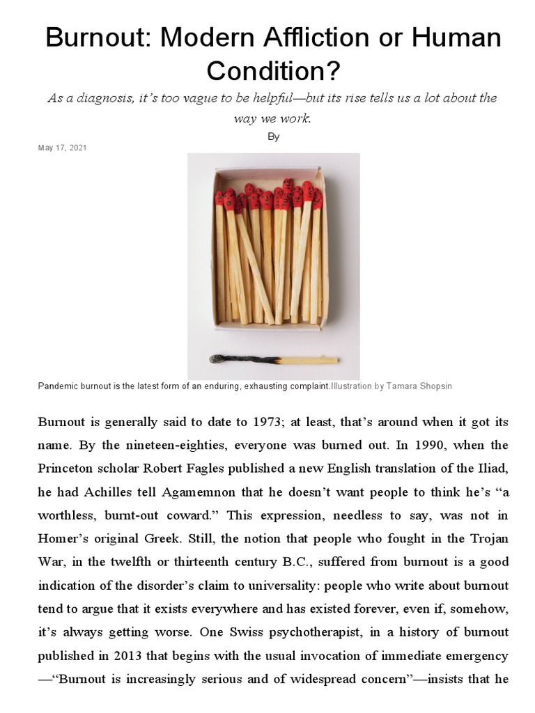 Burnout Article | PDF | Occupational Burnout