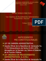 Taller Sobre La Ley Orgánica de Procedimientos Administrativos.