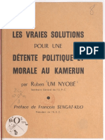 Ruben Um Nyobè_ François Sengat-Kuo - Les Vraies Solutions Pour Une Détente Politique Et Morale Au Kamerun (1957)