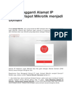 Cara Mengganti Alamat IP Login Hotspot Mikrotik Menjadi Domain