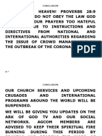 Prayer For Corona Virus Conclusion Apst John Chi