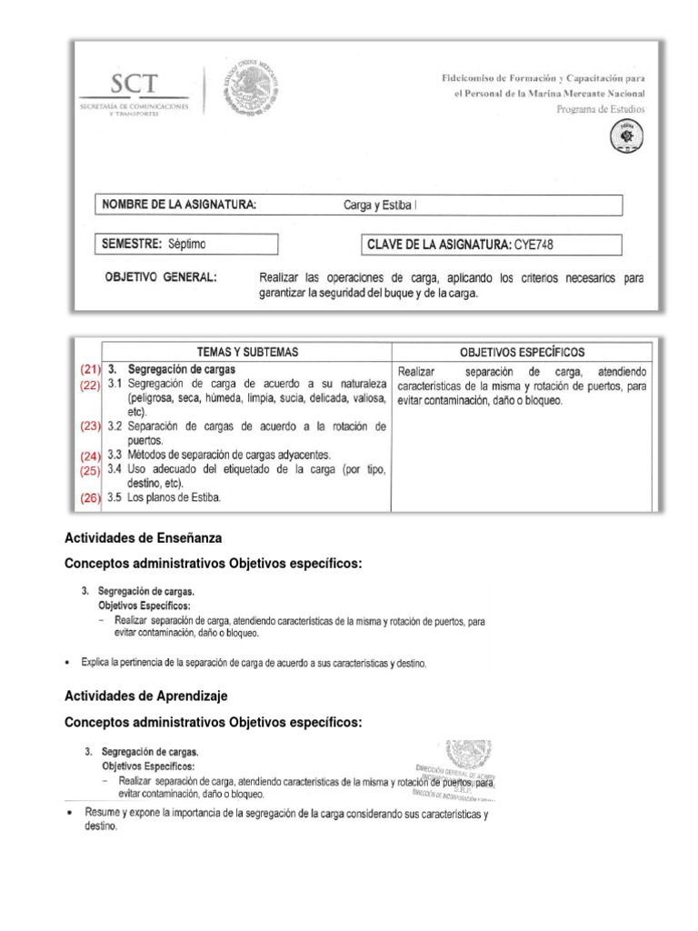 Segregacion de cargas 3 3 5 completo pdf