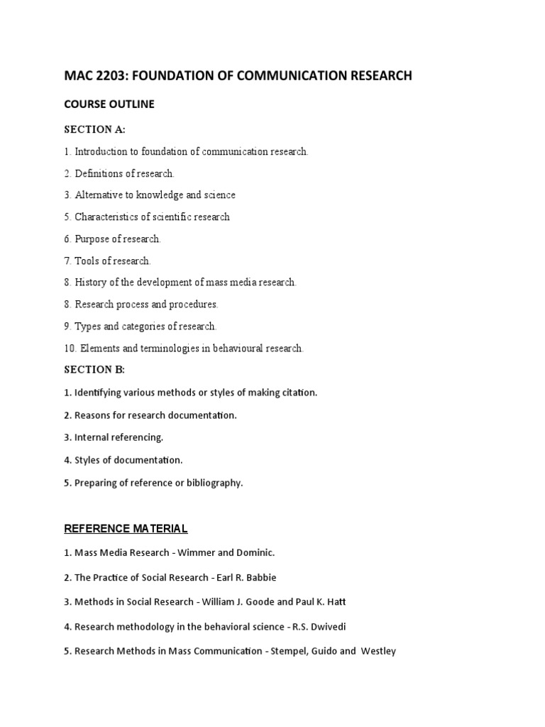 Foundations of Communication Research | PDF | Scientific Method | Science