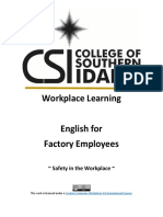 ESL For Factory Workers Workplace Safety