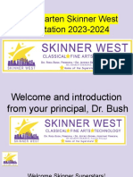 Kindergarten Skinner West Orientation 2023-24