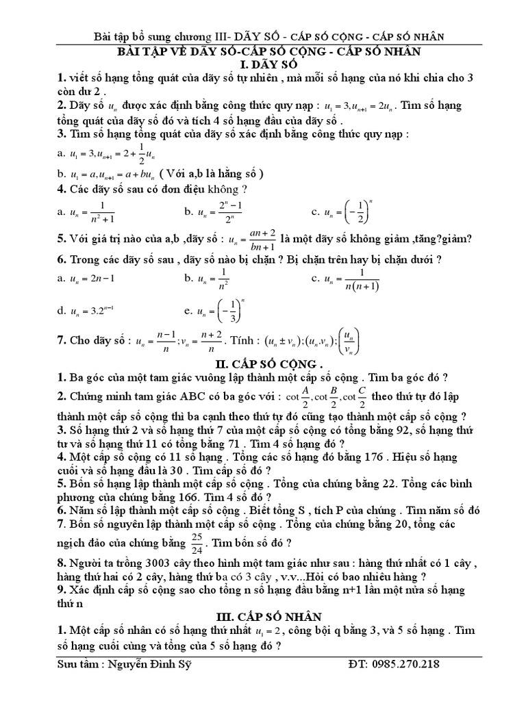 30 bai tap cap so cong va cap so nhan nang cao nguyen dinh sy pdf
