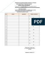 Daftar Hadir Pemdes