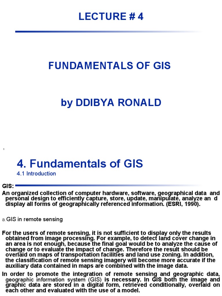 Gis Lecture Notes Pdf Geographic Information System Spatial Analysis