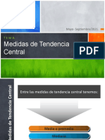 Medidas Tendencia Central