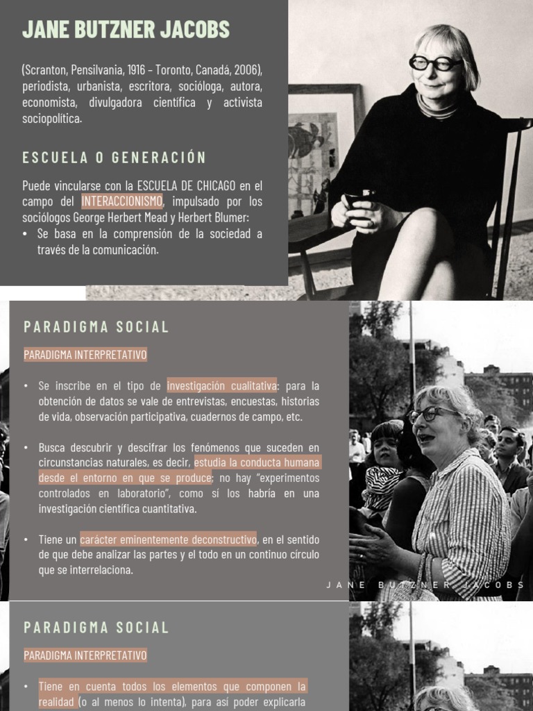 Jane Jacobs: Visión Urbana Humana | PDF | Sociología | Paradigma