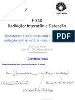 F550 - Grandezas Relacionadas Com A Interação Da Radiação Com A Matéria