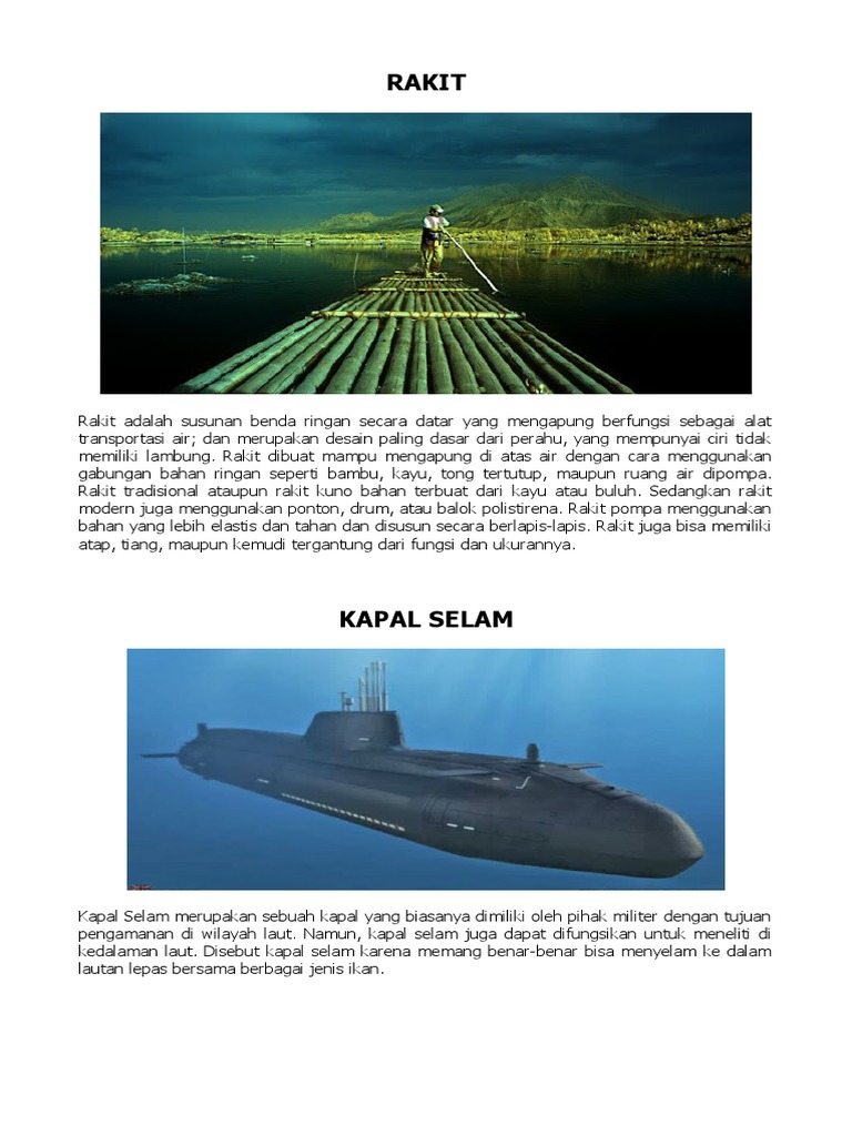Ciri dan Fungsi Rakit Air | PDF