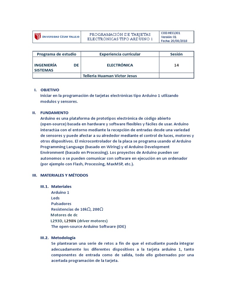 Programación de Arduino: Guía Práctica | PDF