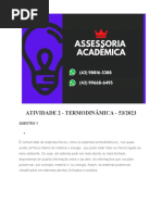Atividade 2 - Termodinâmica - 53 2023