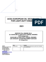 2021 ACEA Oil Sequences Light-Duty Engines