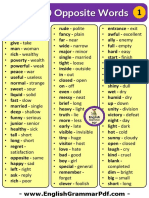 100 Opposite Words in English