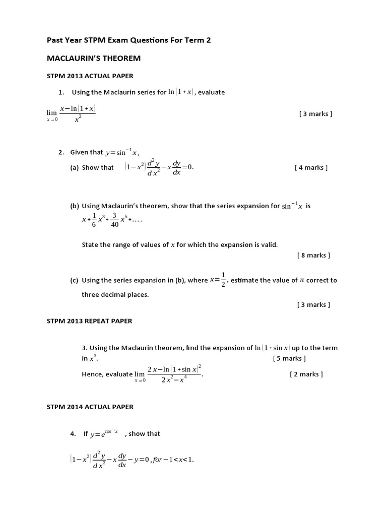 Chapter 11 Maclaurin Series Pdf