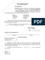 Deed of Sale of Motor Vehicle - Carod