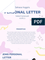 Bahasa Inggris: Personal Letter