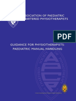 Guidance For Physiotherapists - Paediatric Manual Handling