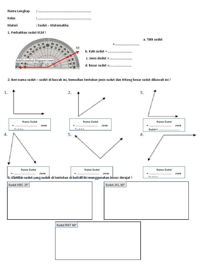 LK Menghitung Sudut | PDF