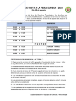 Horario feriaEUREKA2023