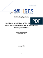 Nonlinear Modelling of The Highest and Best Use in The Use in The Valuation