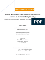 Dissertation-Quality Assessment Methods For Experimental Models in Structural Engineering