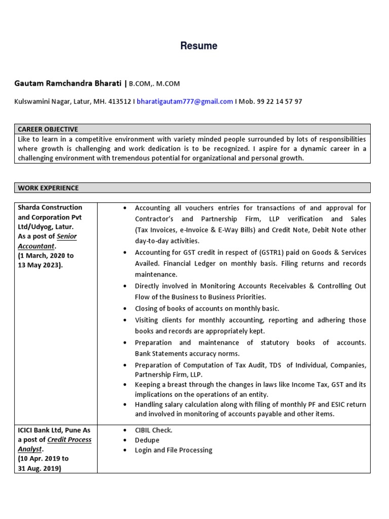 Gautam Bharati Word File Resume 1 - 1717437238
