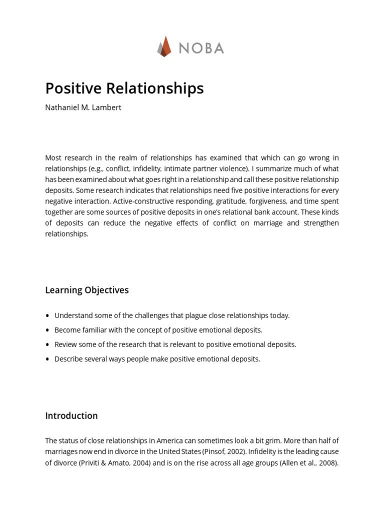 17 - Positive Relationships | PDF
