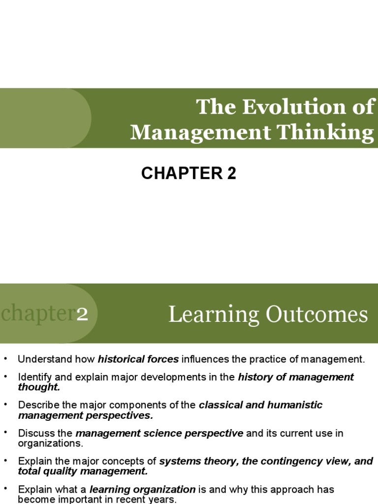 Chapter 2 The Evolution of Management | PDF | Customer Relationship ...