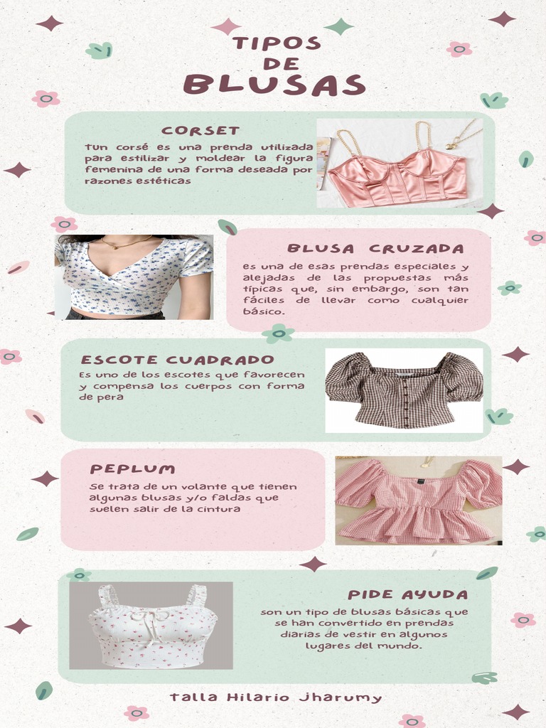 Tipos de blusa sale