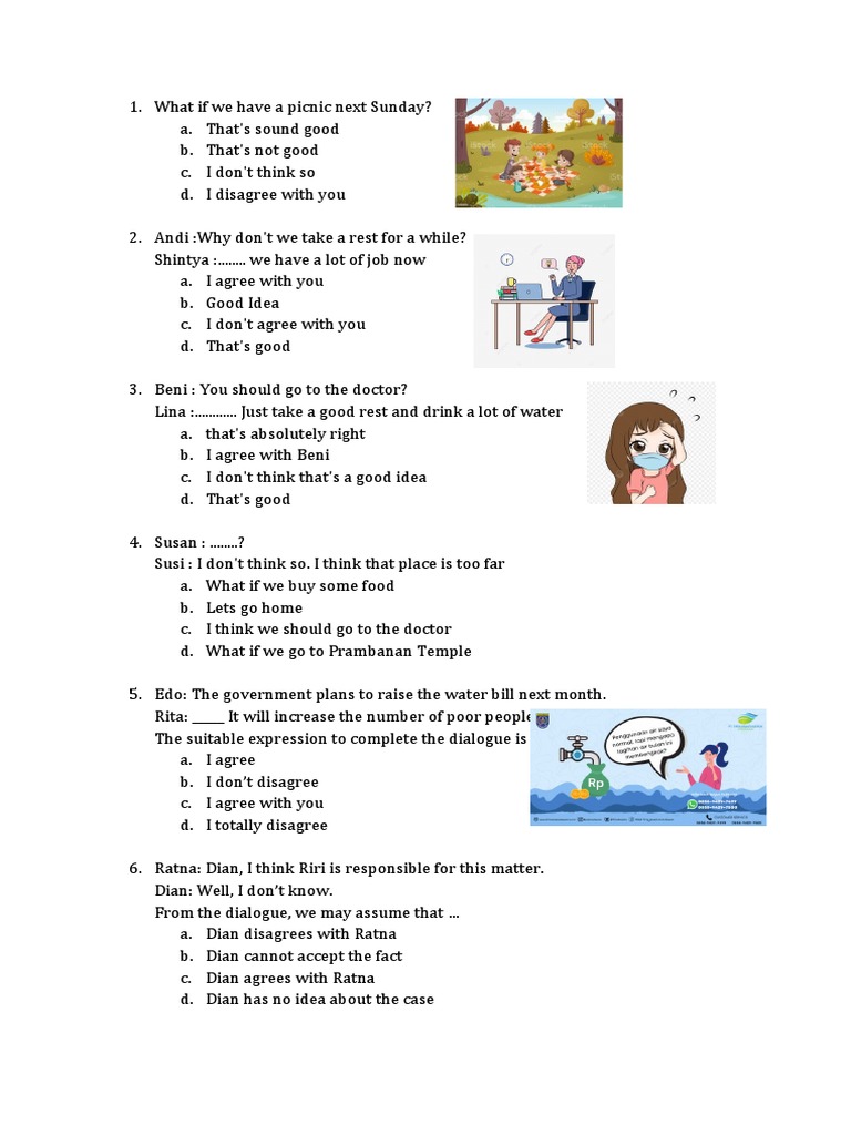 Agreement Disagreement PDF