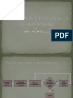 Evaluation of Training & Development